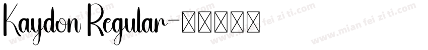 Kaydon Regular字体转换